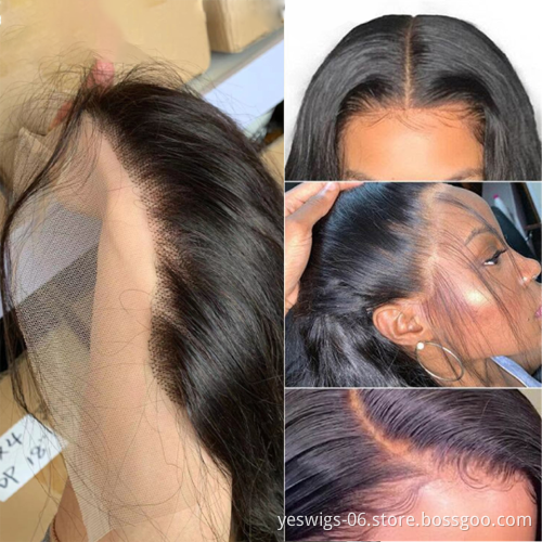 Cheap Lace Frontal Wig Yeswigs Raw Brazilian Virgin Cuticle Aligned Natural Human Hair HD Full Lace Front Wigs For Black Women
